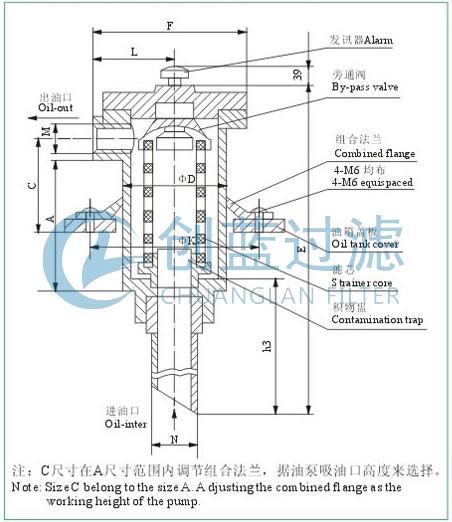 NJU-25*180L,NJU系列吸油过滤器(图2)